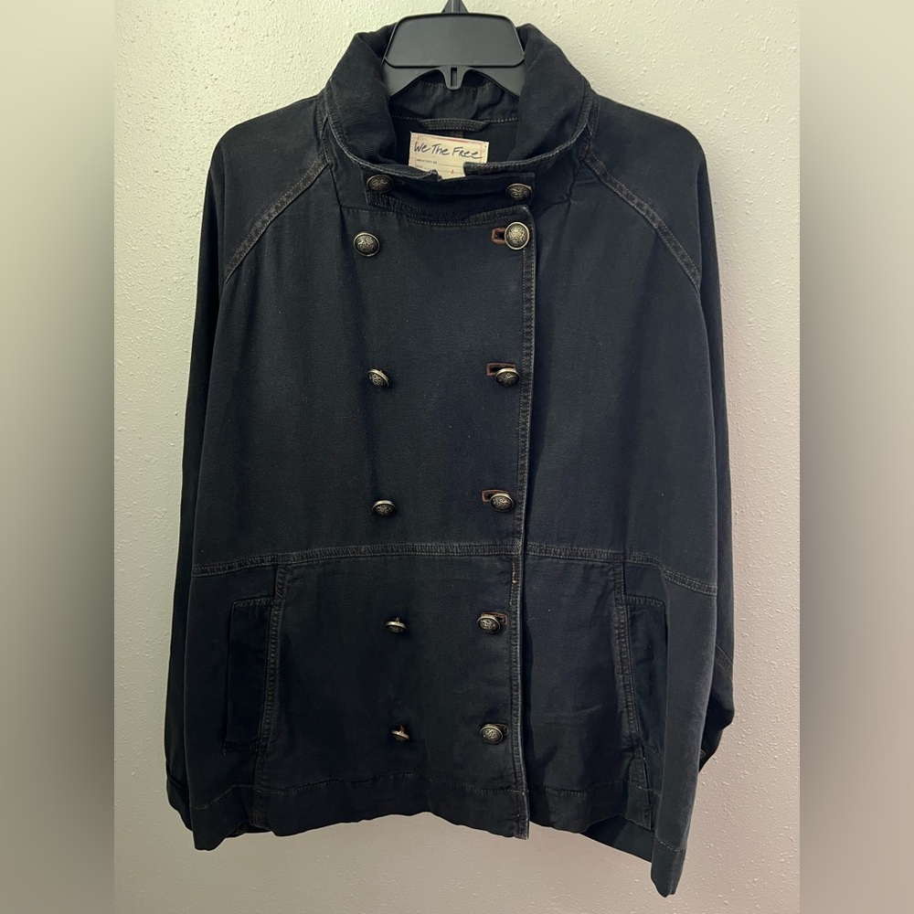 Free People Viva Surplus Jacket In Black Size Large New - Picture 5 of 14